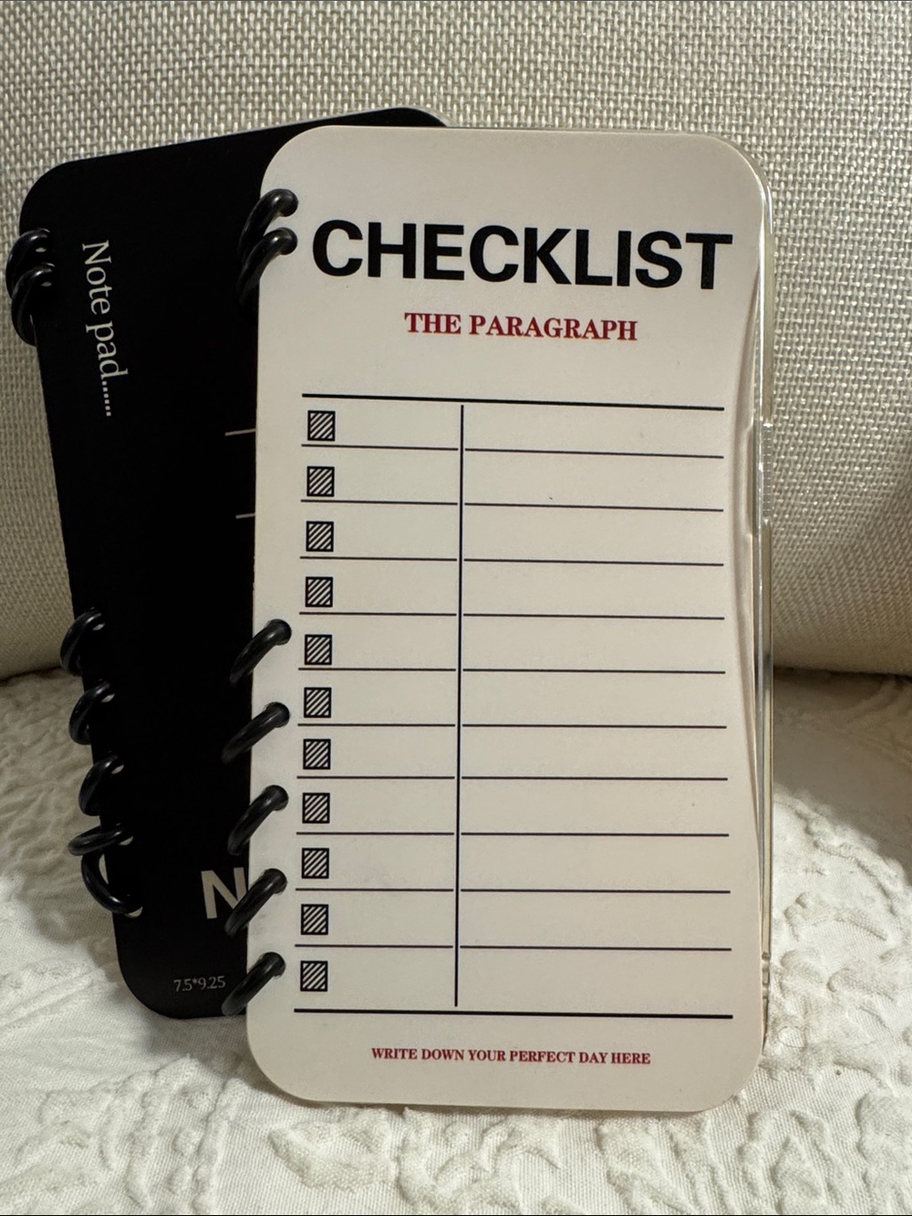 Checklist Phone Case Cover - White & Black